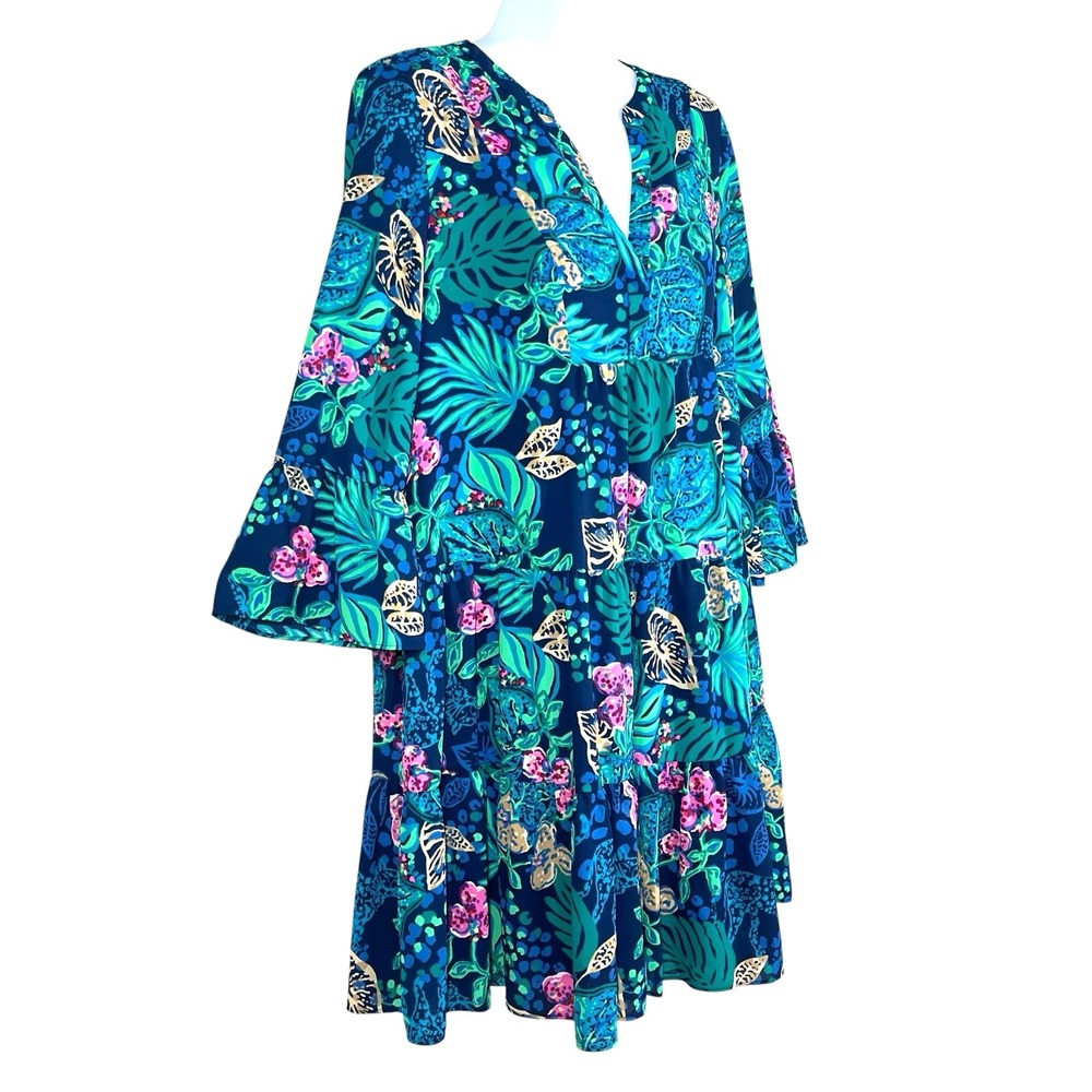 Lily Pulitzer Gabriel Low Tide Navy Life of the Party Size 2 Swing Dress - Picture 5 of 8